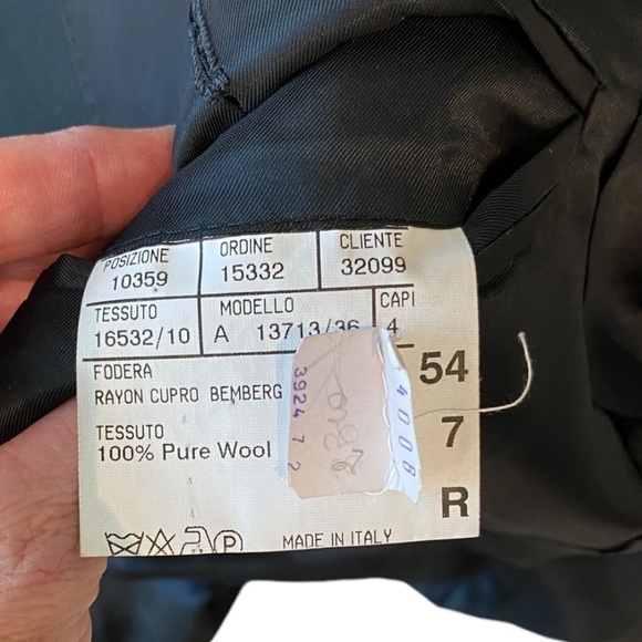 CANALI Men's Black Pinstripe 100% Wool Tuxedo Blazer in 54R - Picture 13 of 13